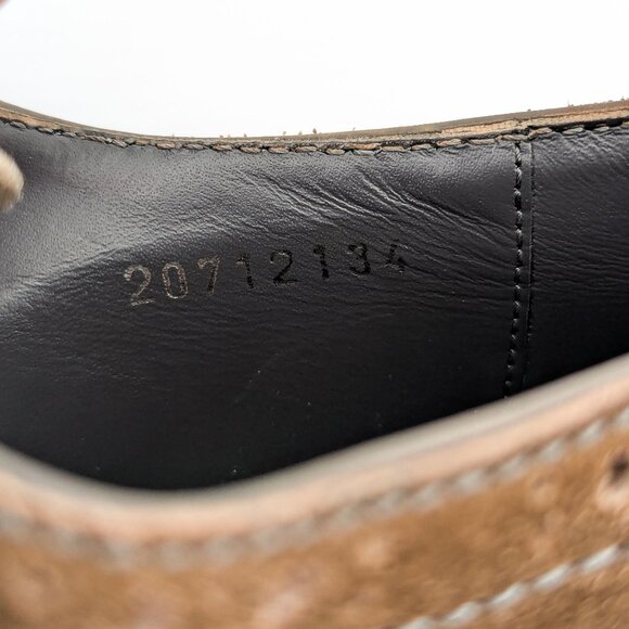 Hugo Boss Men Distress Brown Suede Lace-up Oxford Rubber Shoes sz 7 - Picture 6 of 7